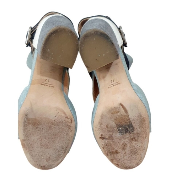 Laurence Dacade Rush Denim Peep Toe Ankle Booties Size EU 37/USA 6.5 - Picture 10 of 13